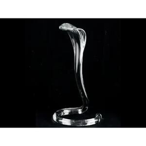 Daum France Snake Cobra Art Glass Crystal Signed Modernist